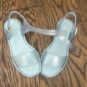 Mini Melissa light Blue glitter sandal